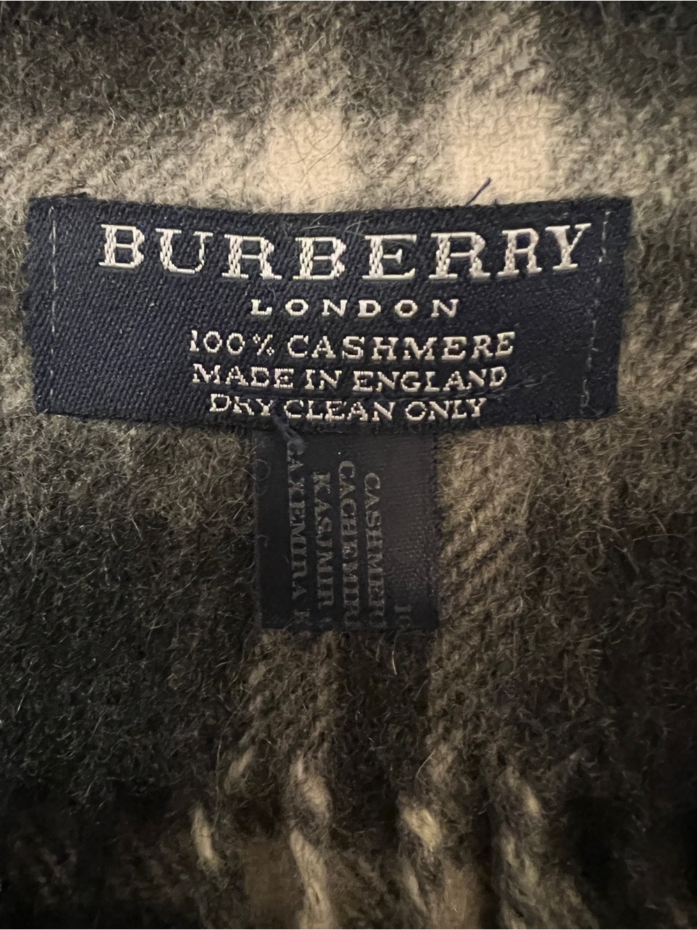 Authentic Burberry Children’s Plaid Cashmere Scarf - Picture 3 of 5
